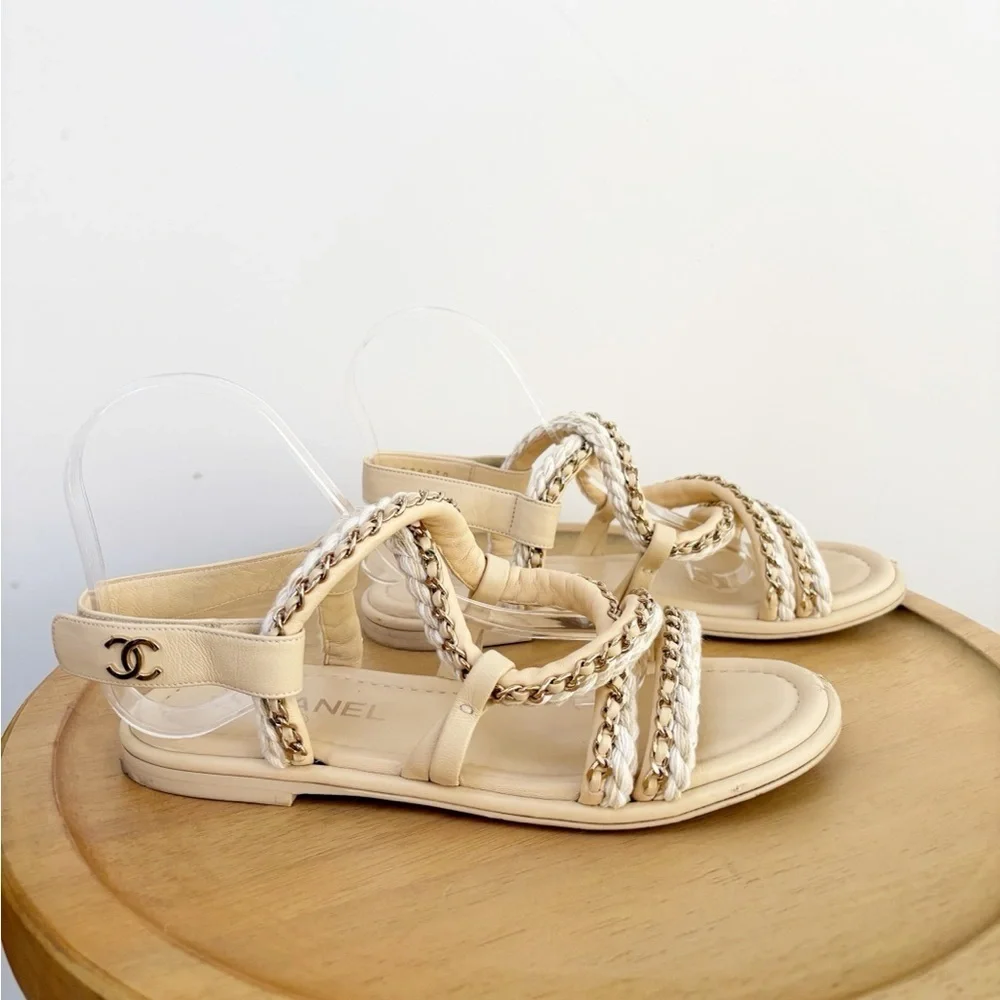 Chanel Interlocking CC Sandals